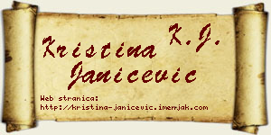 Kristina Janićević vizit kartica